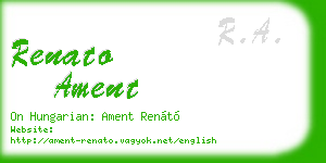 renato ament business card